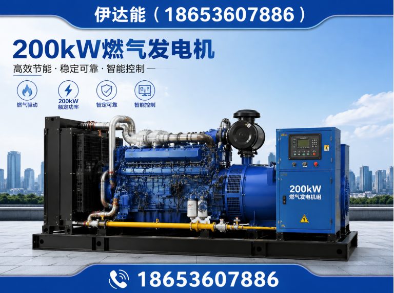 高密市200kW燃气发电机展示图